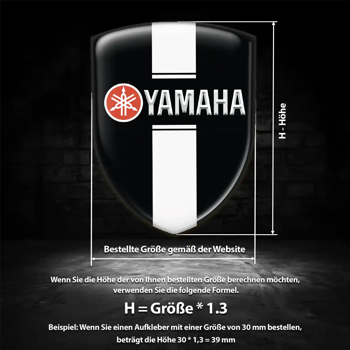 Yamaha Aufkleber Embleme Silikon Elegantes Design