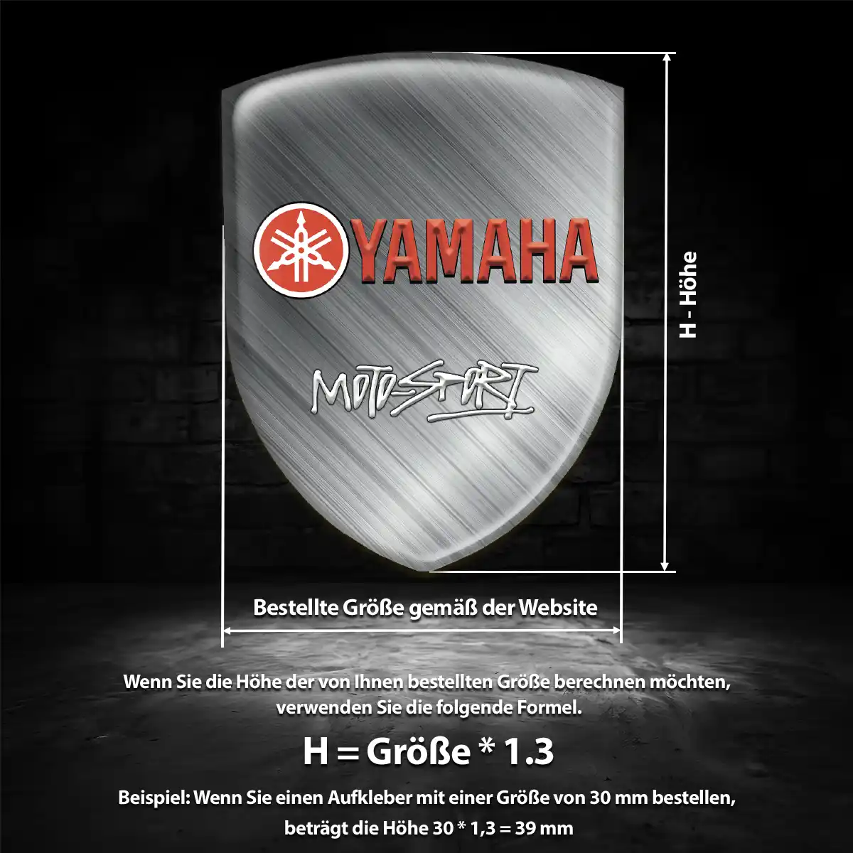 Yamaha Aufkleber Embleme Silikon Exklusiv-Edition