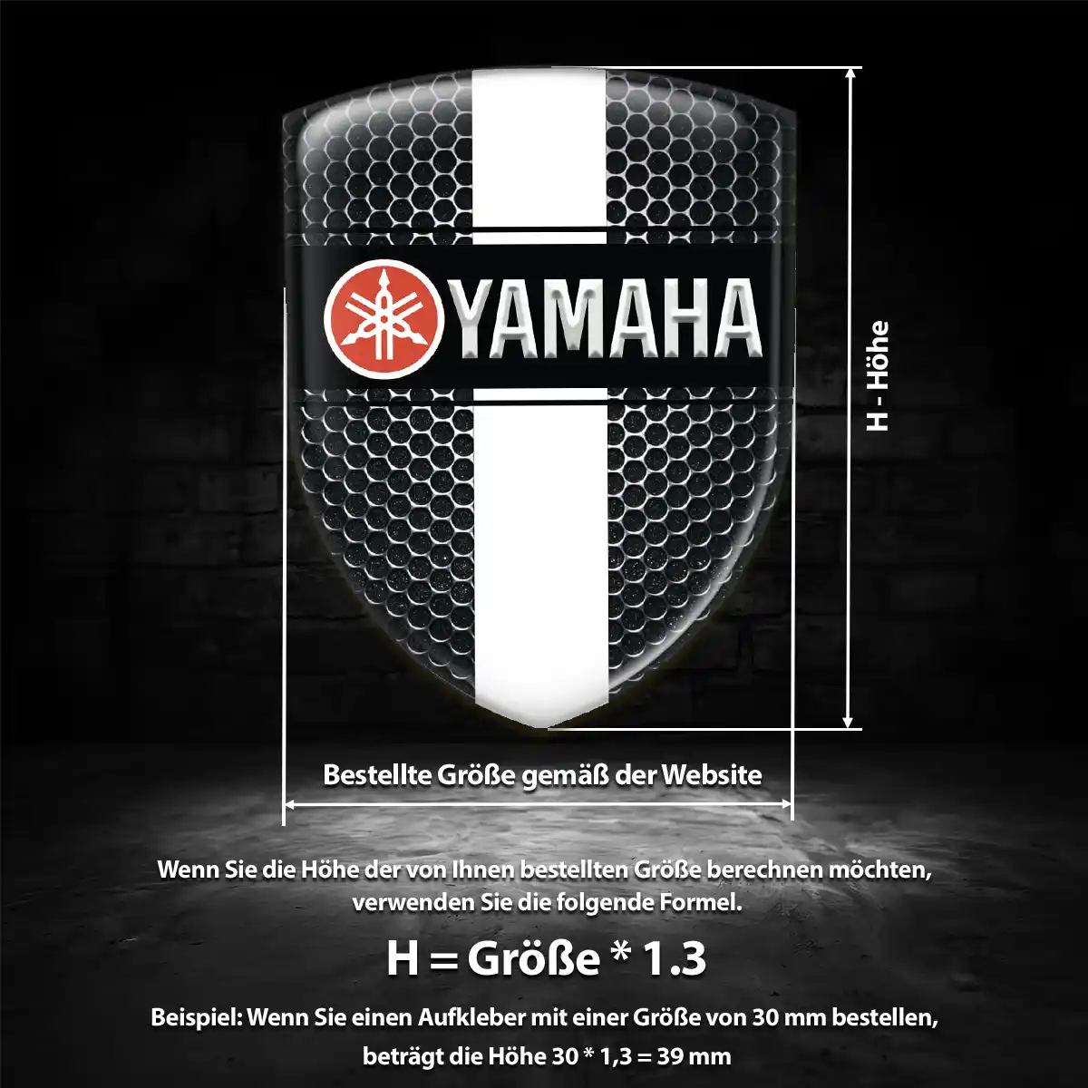 Yamaha Aufkleber Embleme Silikon Exterieurdesign