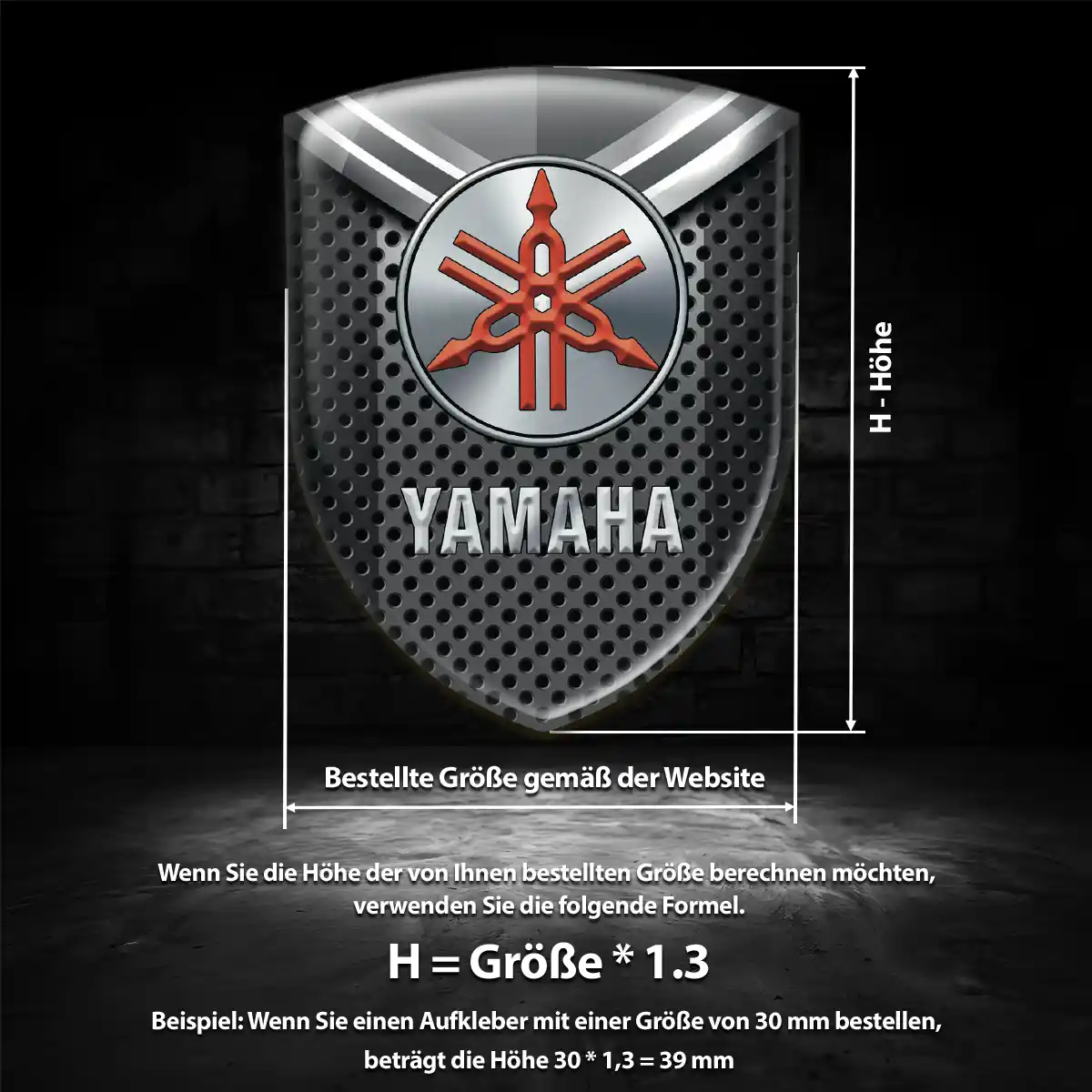 Yamaha Aufkleber Embleme Silikon Interieurdesign