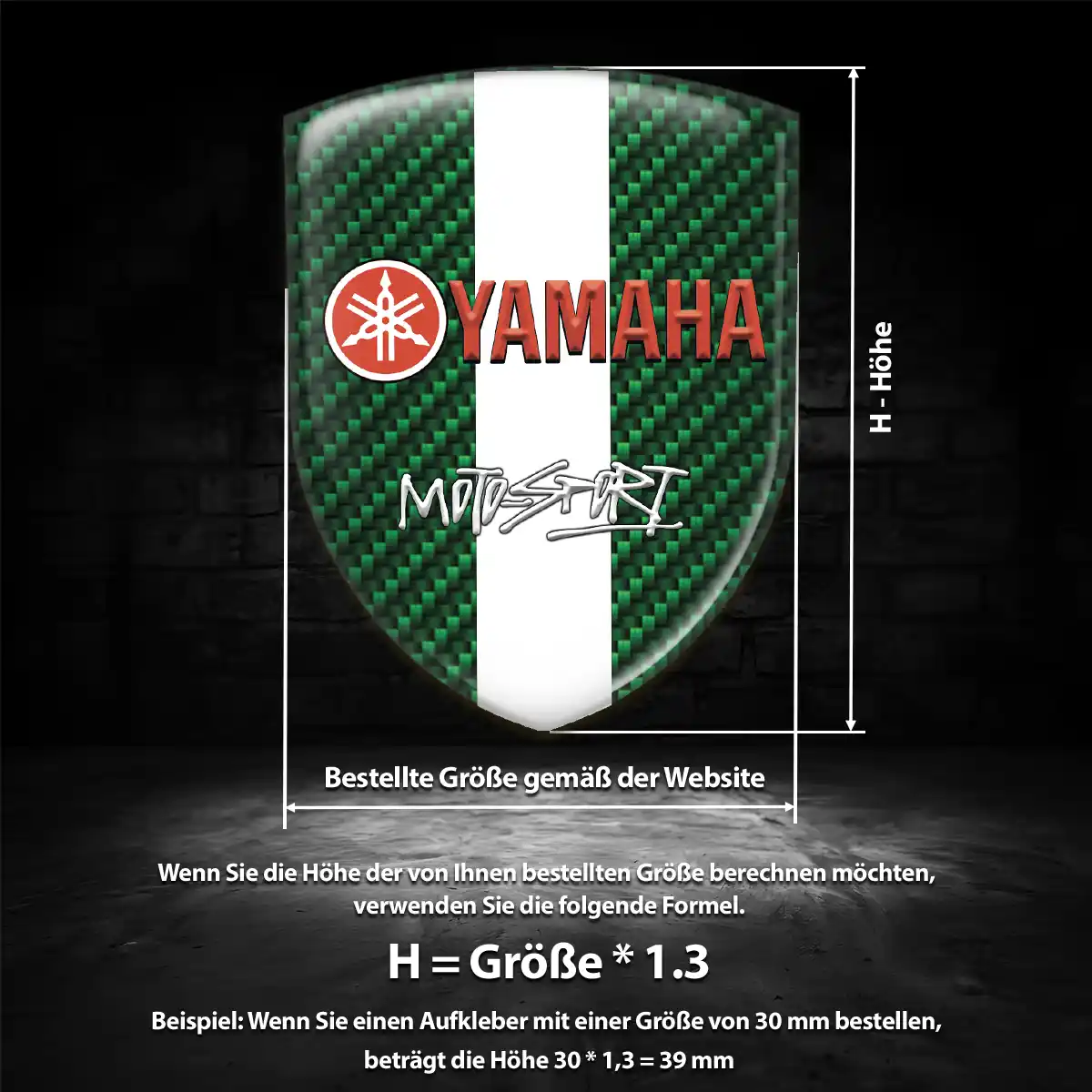 Yamaha Aufkleber Embleme Silikon Luxus-Edition