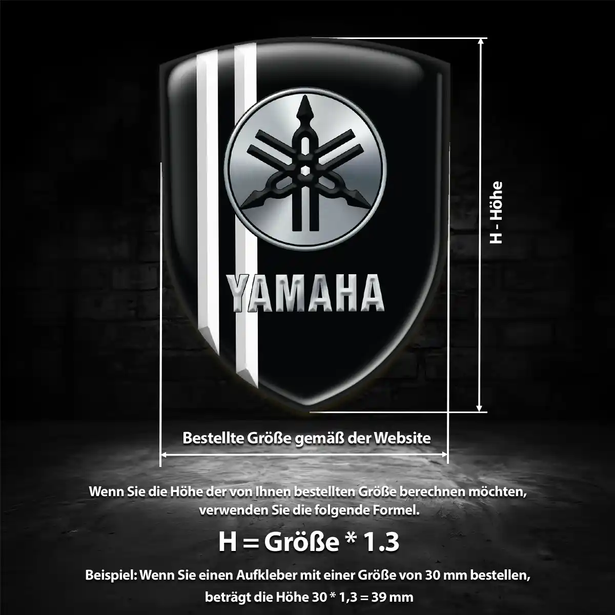 Yamaha Aufkleber Embleme Silikon Premium-Edition