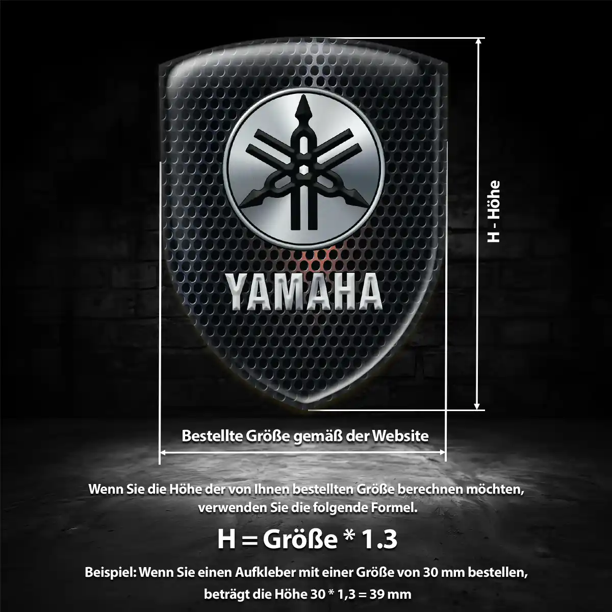 Yamaha Aufkleber Embleme Silikon Stilvolles Design