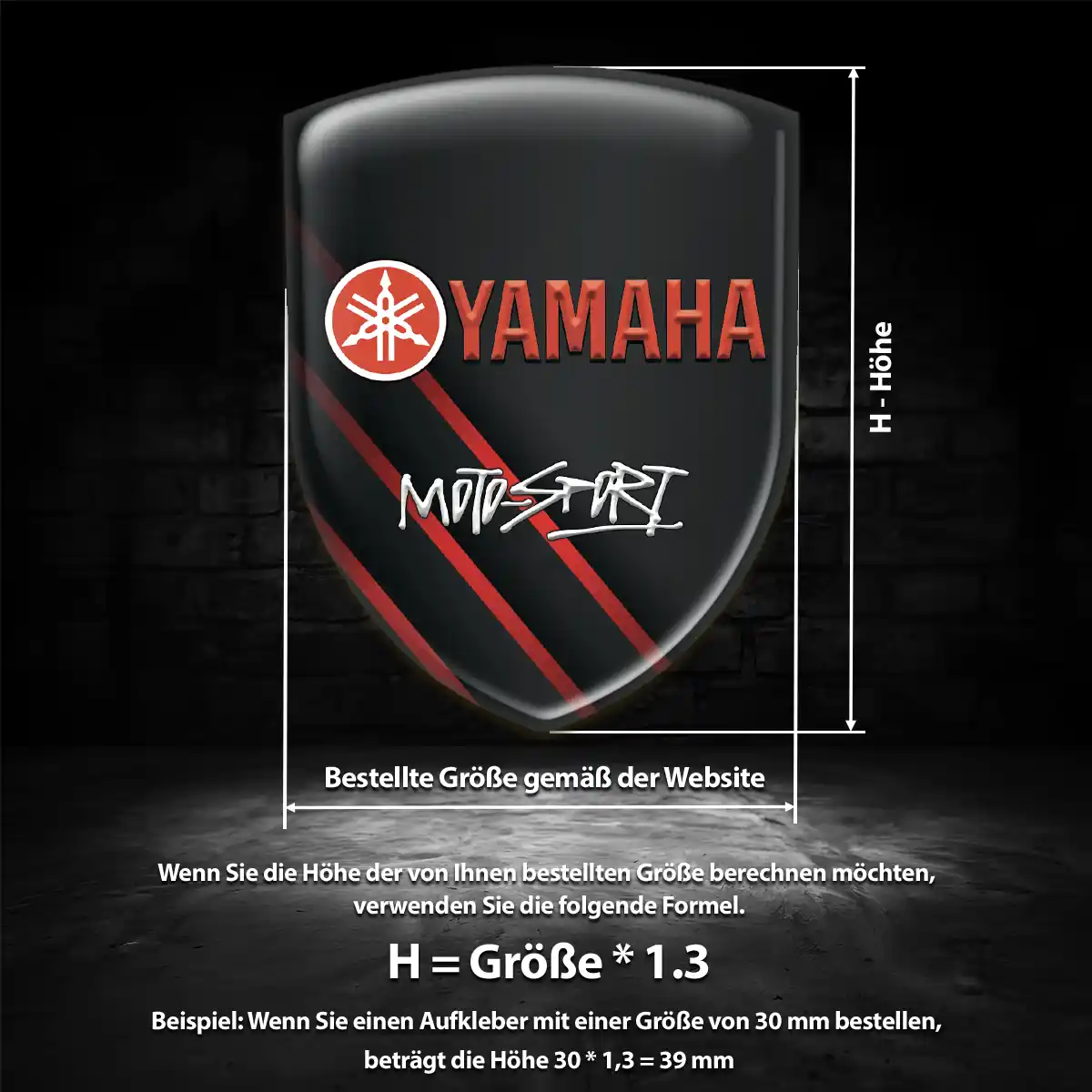 Yamaha Aufkleber Exterieurdesign