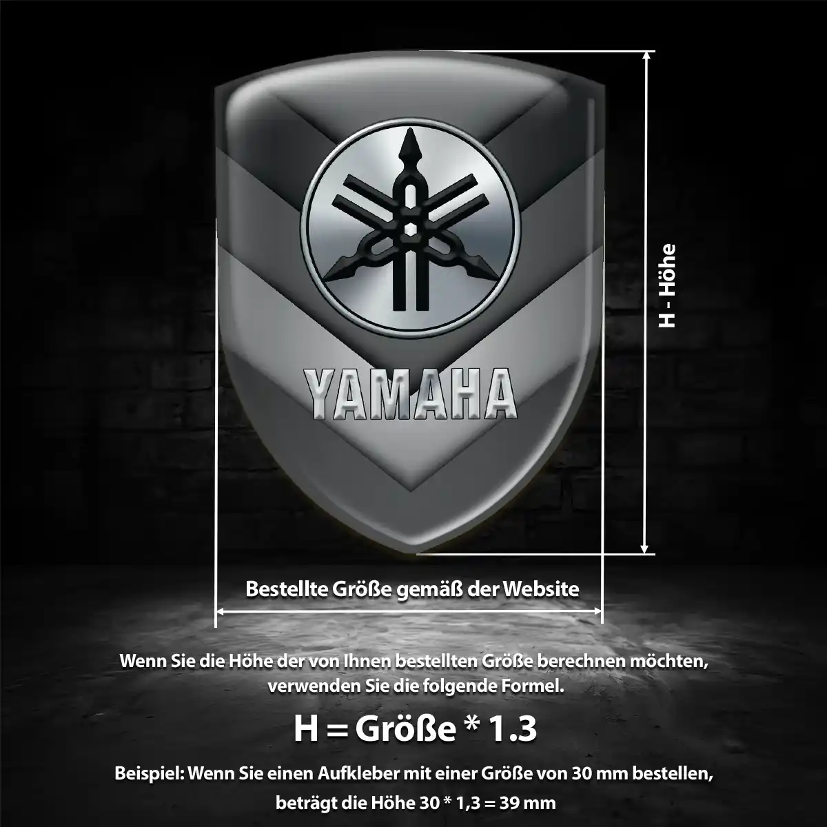 Yamaha Aufkleber Silikon Embleme Ausdrucksstarkes Design
