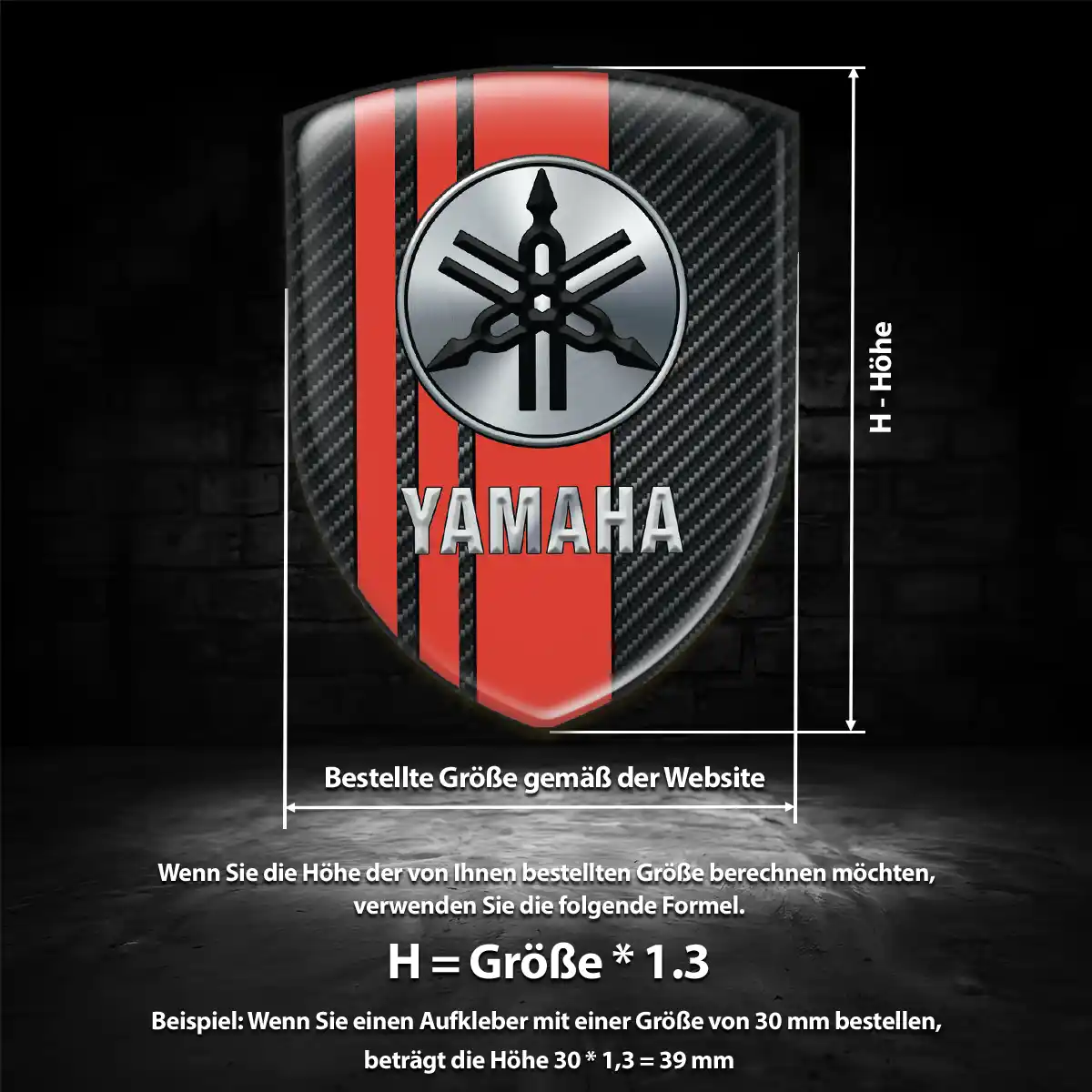 Yamaha Aufkleber Silikon Embleme Auto Edles Design