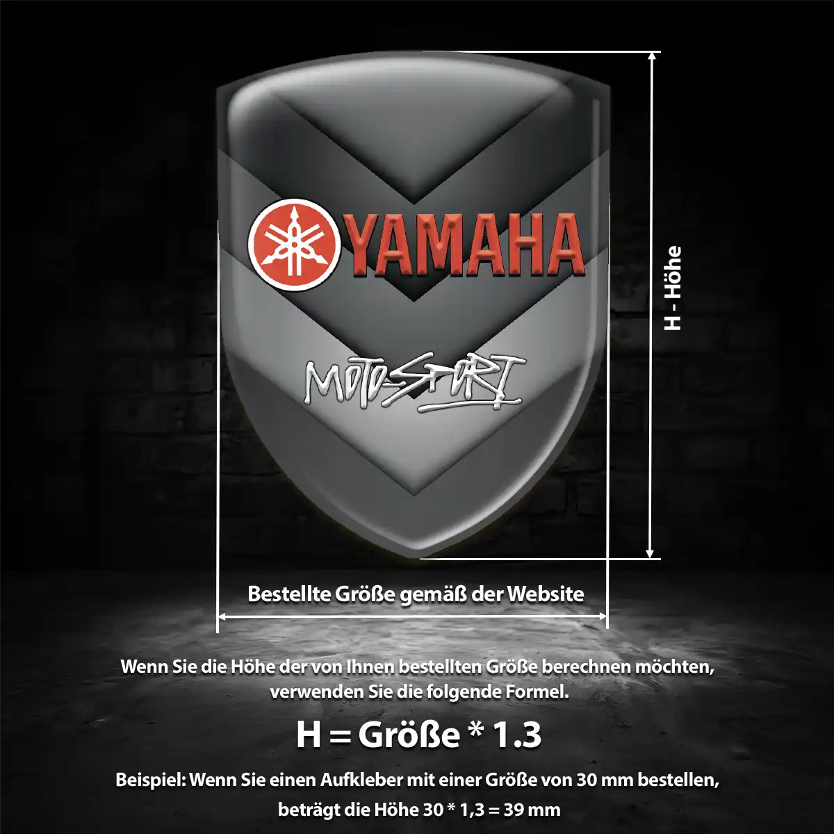 Yamaha Aufkleber Silikon Embleme Auto Exterieurdesign