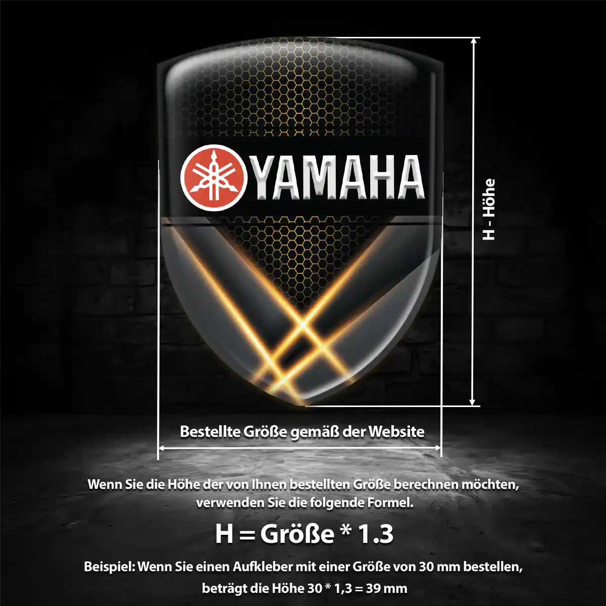 Yamaha Aufkleber Silikon Embleme Auto Markenedition