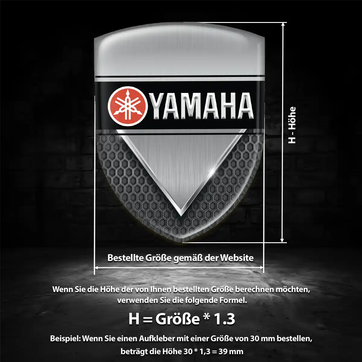 Yamaha Aufkleber Silikon Embleme Auto Premium-Edition