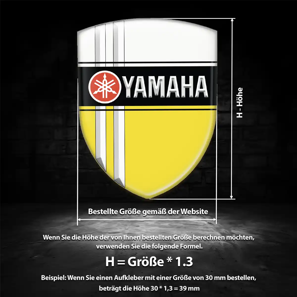 Yamaha Aufkleber Silikon Embleme Auto Tuningfahrzeug