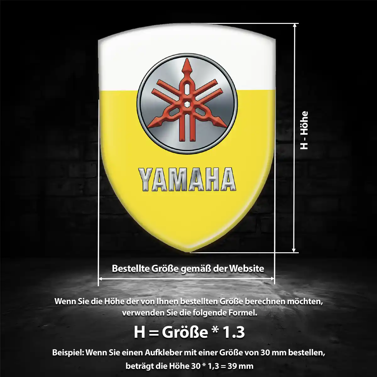 Yamaha Aufkleber Silikon Embleme Überzeugende Qualität