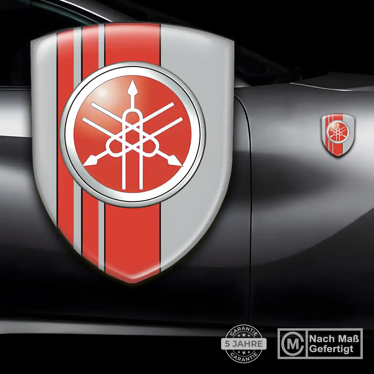 Yamaha Aufkleber Silikon Embleme Edles Design