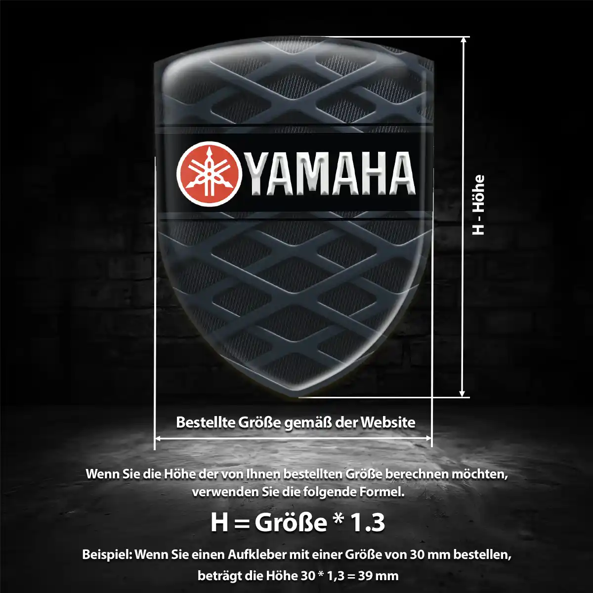 Yamaha Aufkleber Silikon Embleme Exklusiv-Edition