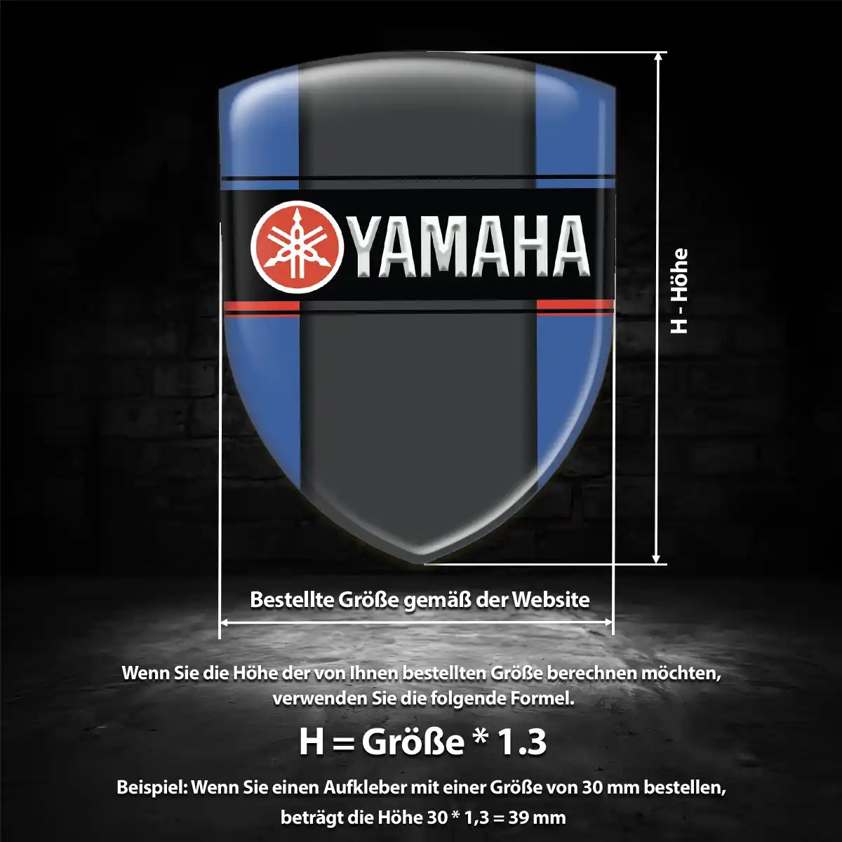 Yamaha Aufkleber Silikon Embleme Hochwertiges Harz