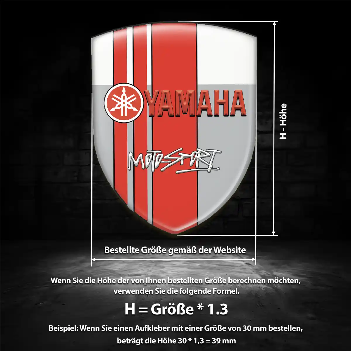 Yamaha Aufkleber Silikon Embleme Interieurdesign