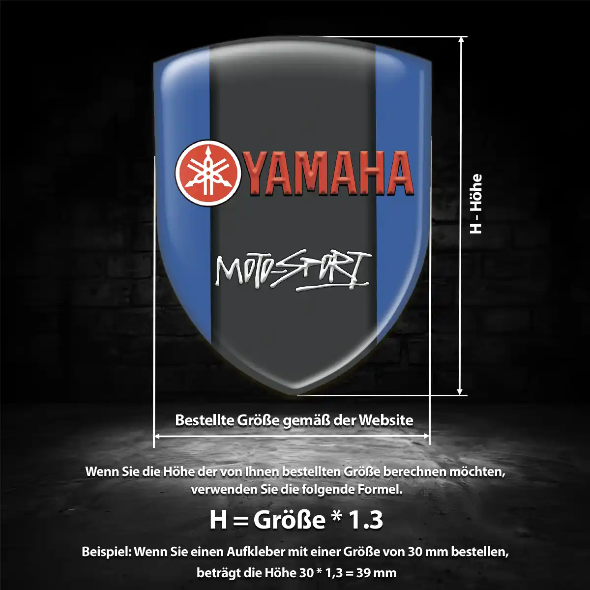 Yamaha Aufkleber Silikon Embleme Limitierte Auflage