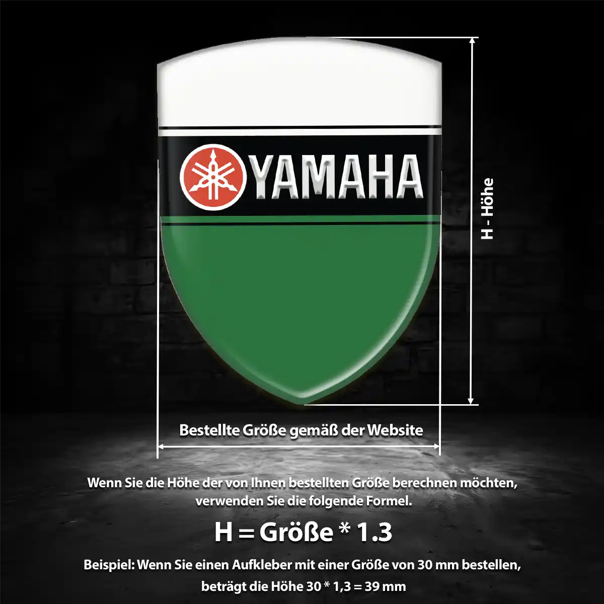 Yamaha Aufkleber Silikon Embleme Premiumqualität