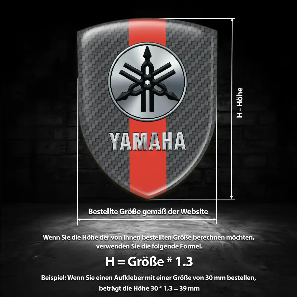 Yamaha Aufkleber Silikon Embleme Sonderedition
