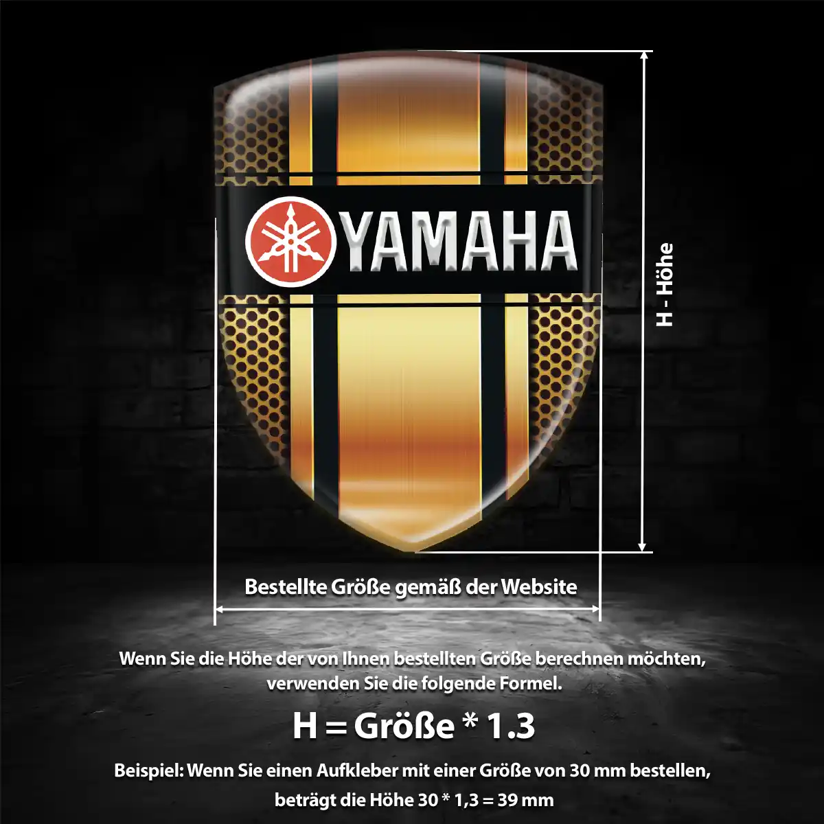 Yamaha Aufkleber Silikon Embleme Tuningfahrzeug