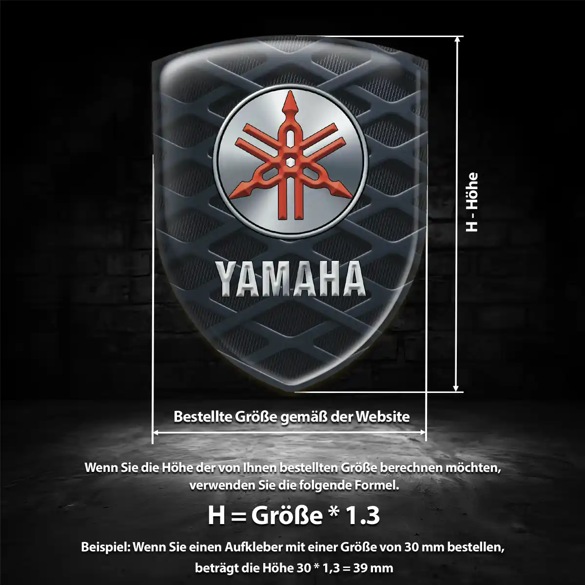 Yamaha Aufkleber Tuningfahrzeug