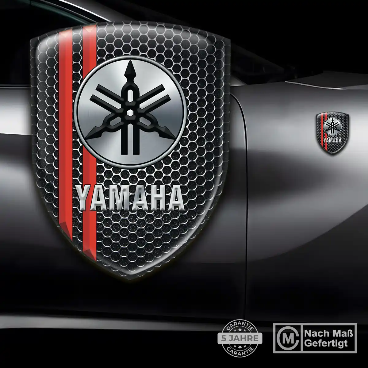 Yamaha Aufkleber Wappen Ausdrucksstarkes Design