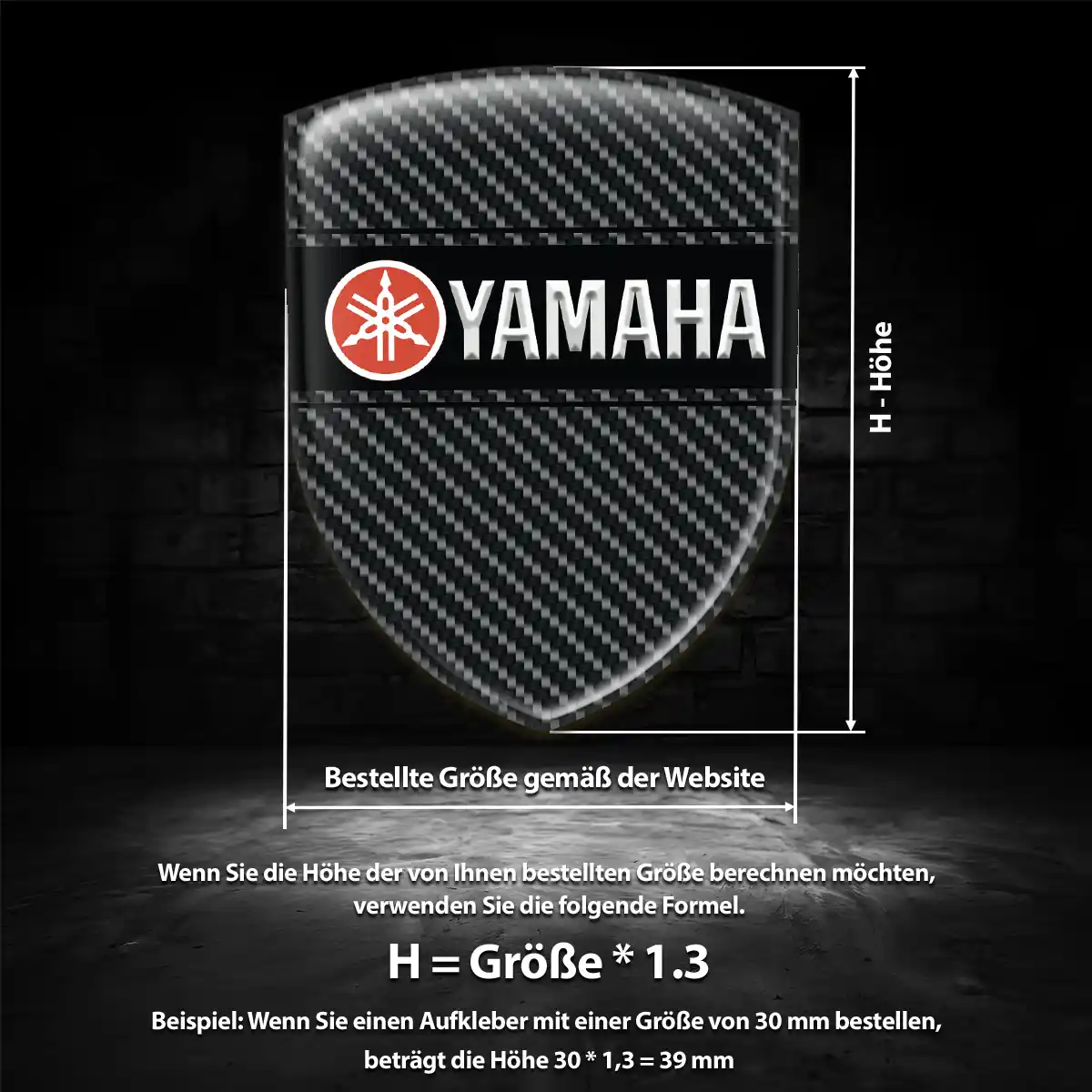 Yamaha Aufkleber Wappen Auto Edles Design