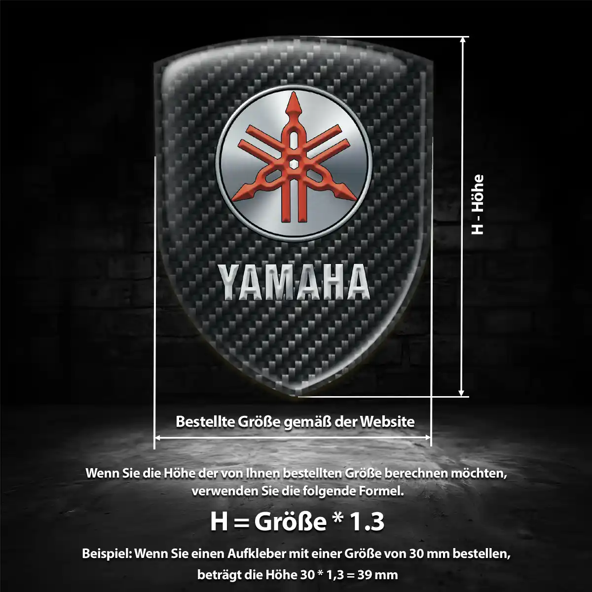Yamaha Aufkleber Wappen Auto Exklusiv-Edition