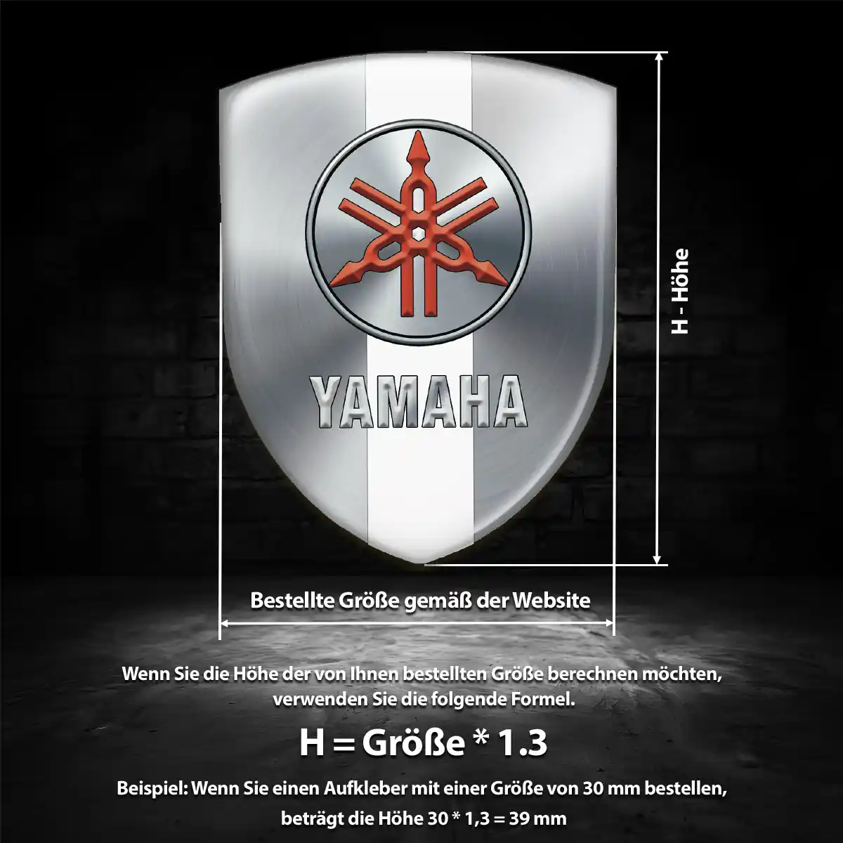 Yamaha Aufkleber Wappen Auto Exterieurdesign