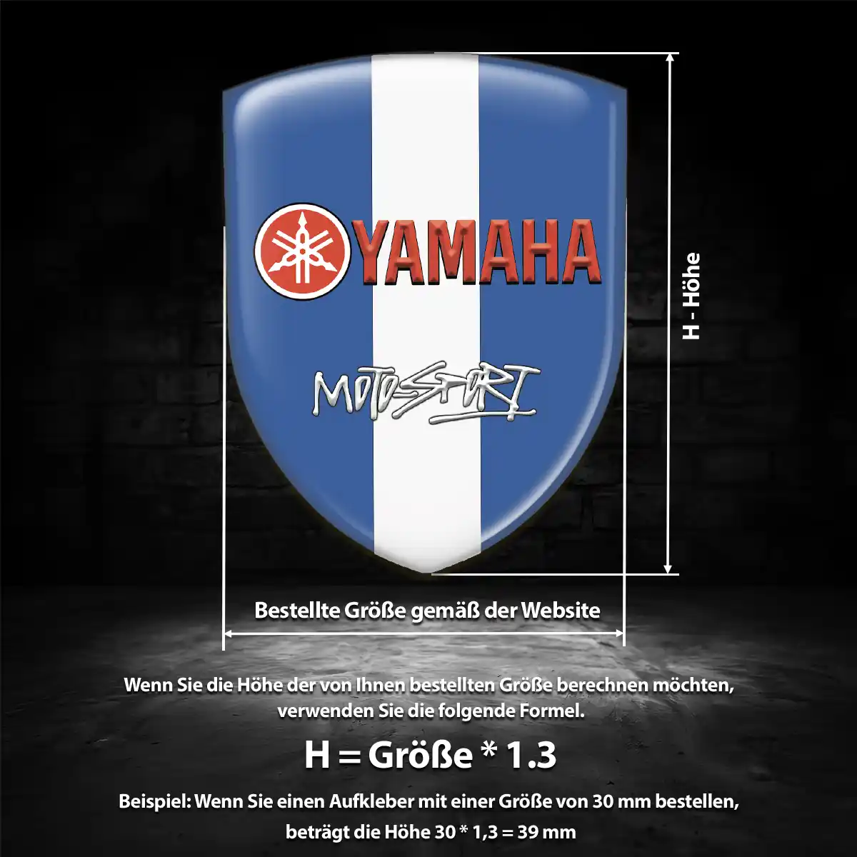 Yamaha Aufkleber Wappen Auto Markenedition