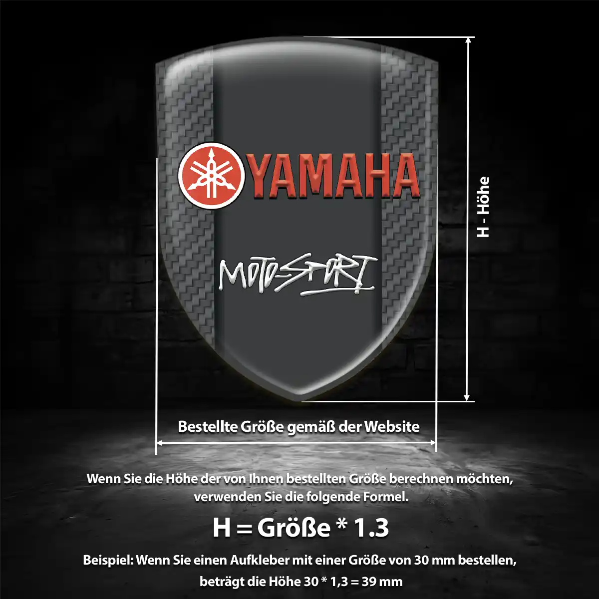 Yamaha Aufkleber Wappen Auto Tuningfahrzeug