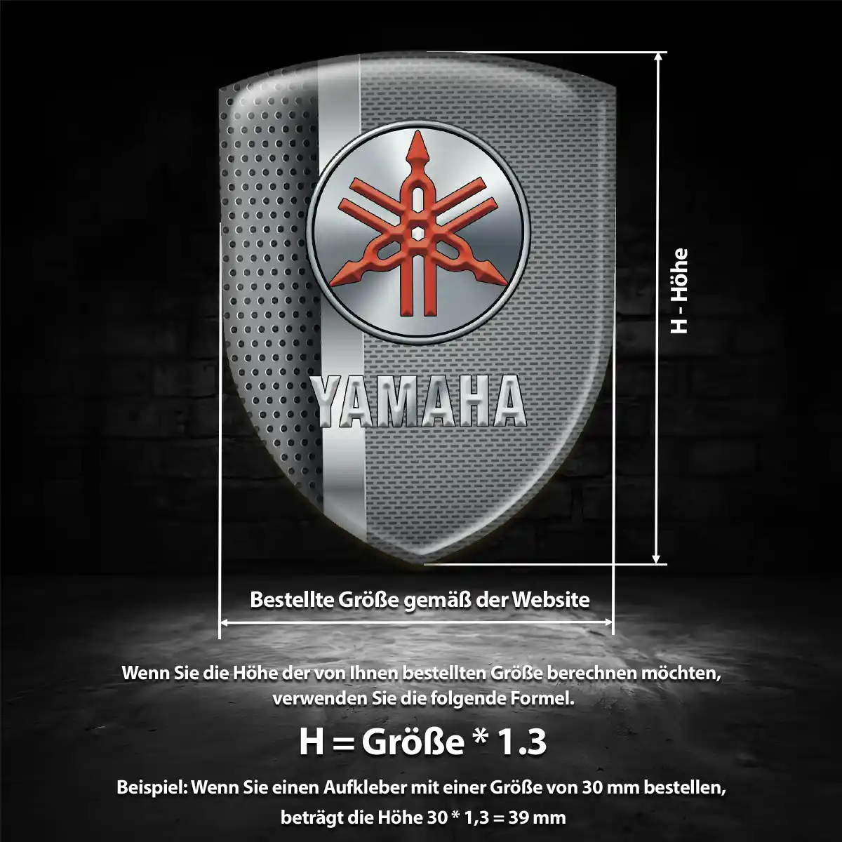 Yamaha Aufkleber Wappen Überzeugende Qualität