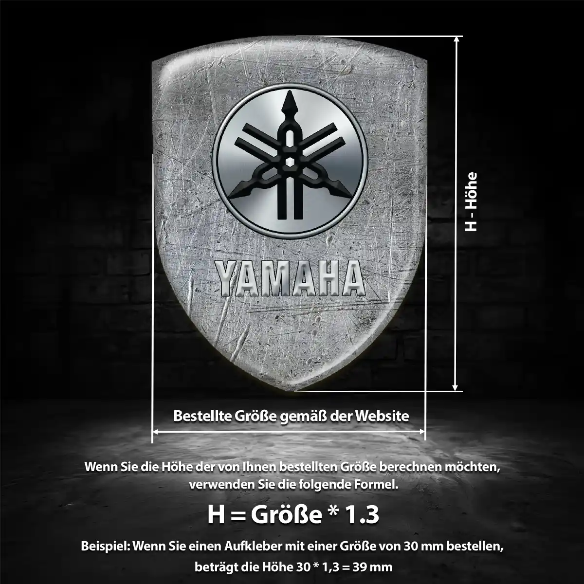 Yamaha Aufkleber Wappen Emblem Anspruchsvolles Design