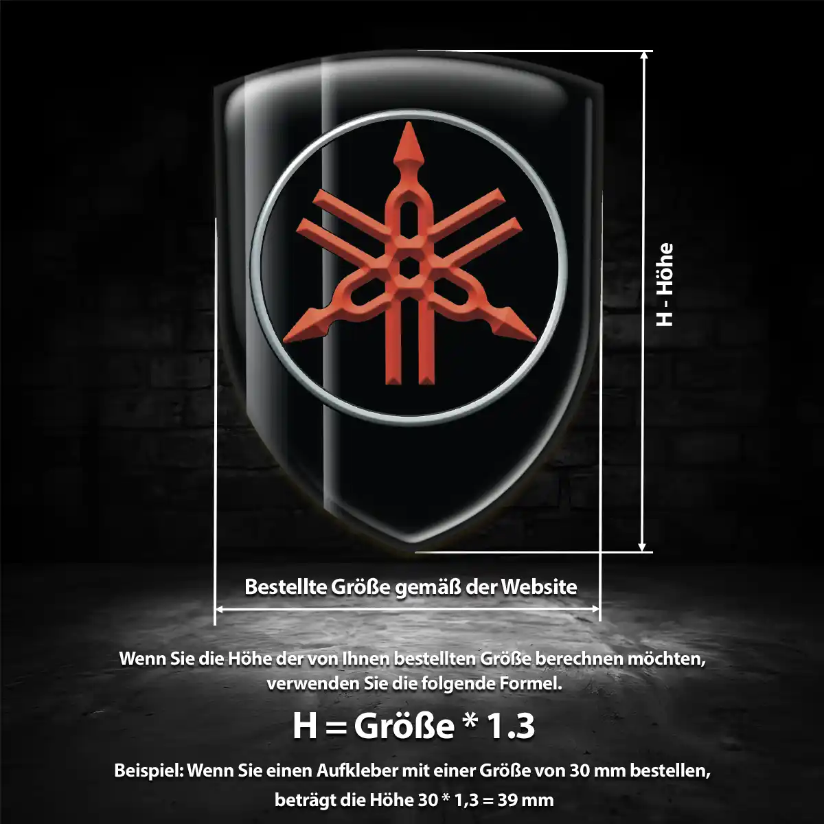 Yamaha Aufkleber Wappen Emblem Auto Edles Design