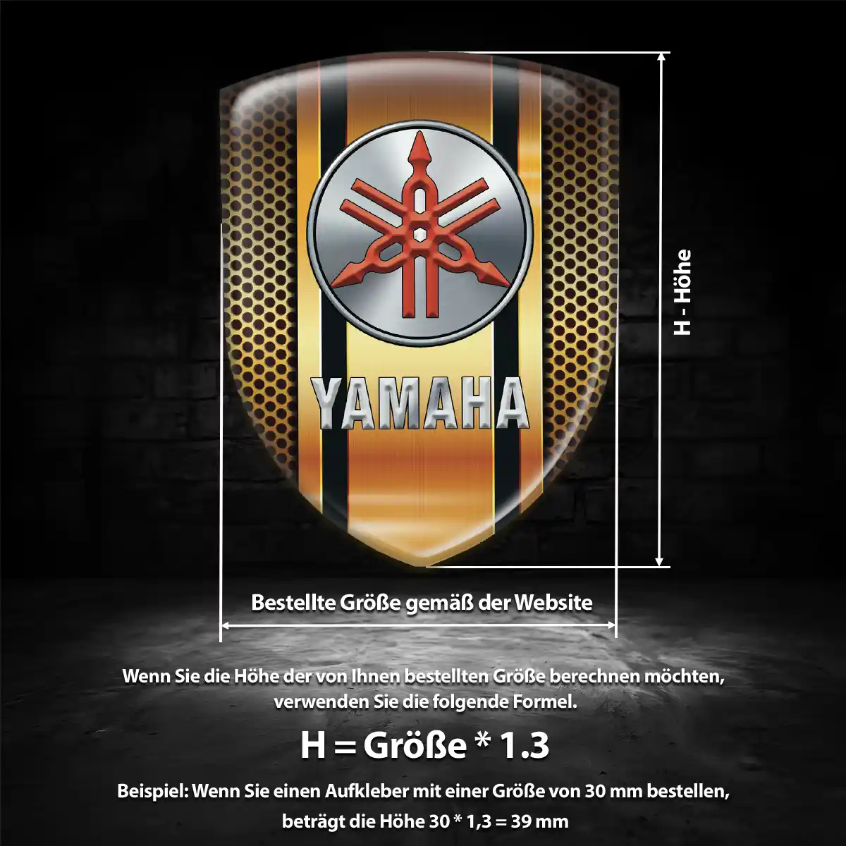 Yamaha Aufkleber Wappen Emblem Auto Höchste Qualität