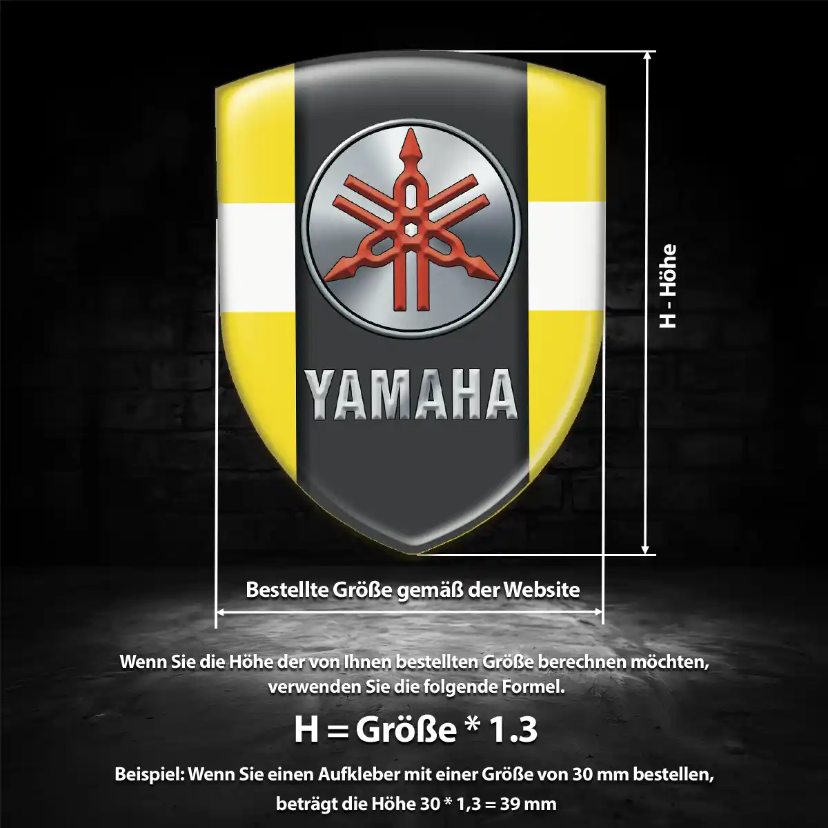 Yamaha Aufkleber Wappen Emblem Auto Markenedition