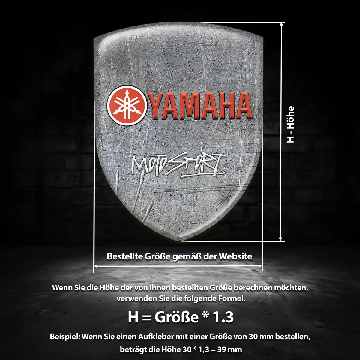 Yamaha Aufkleber Wappen Emblem Überzeugende Qualität