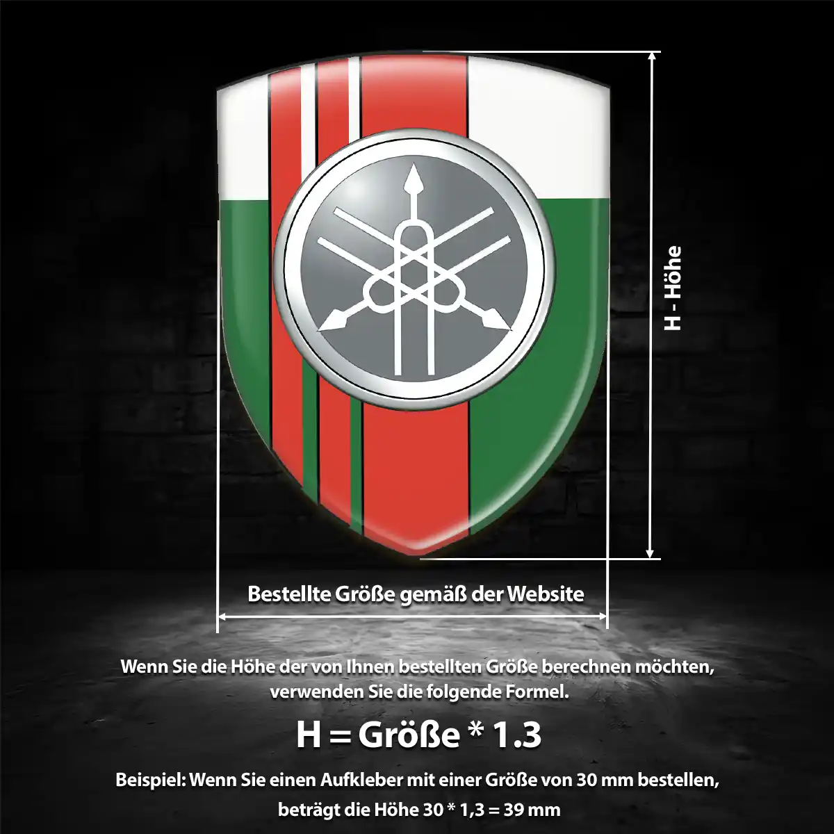 Yamaha Aufkleber Wappen Emblem Edles Design