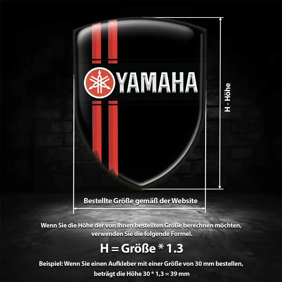 Yamaha Aufkleber Wappen Emblem Exklusiv-Edition