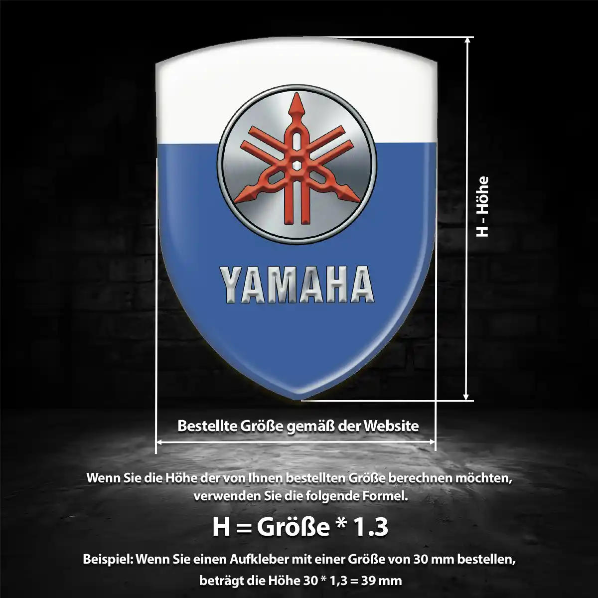 Yamaha Aufkleber Wappen Emblem Höchste Qualität
