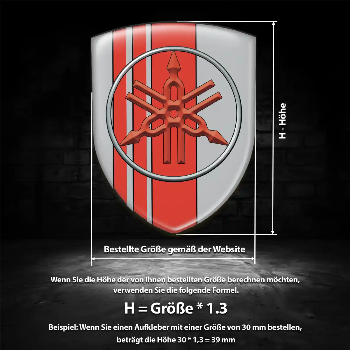 Yamaha Aufkleber Wappen Emblem Hohe Qualität