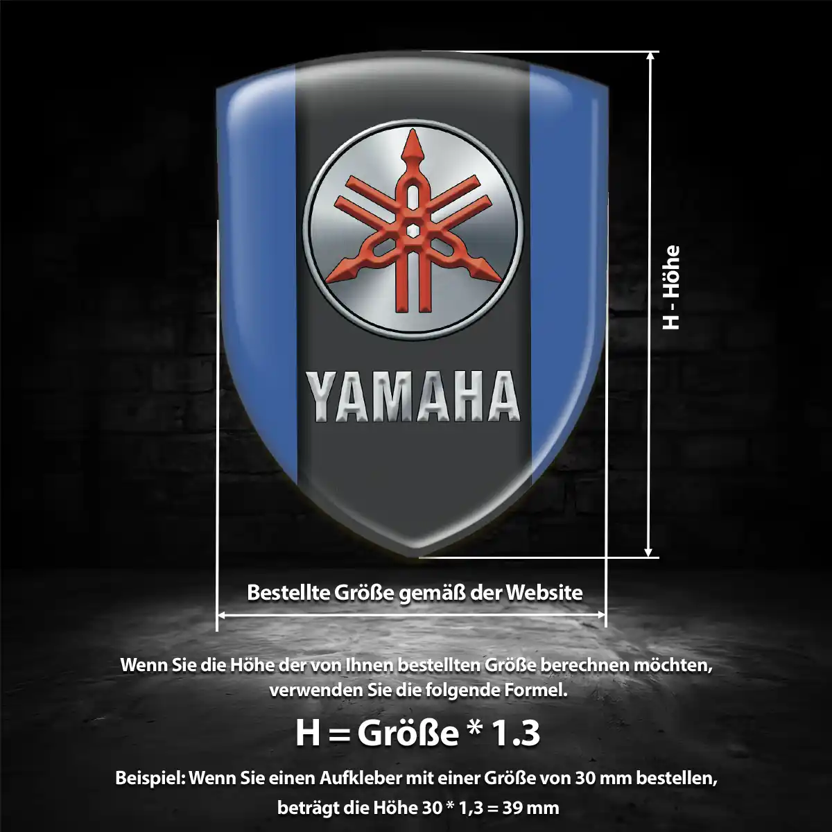 Yamaha Aufkleber Wappen Emblem Interieurdesign