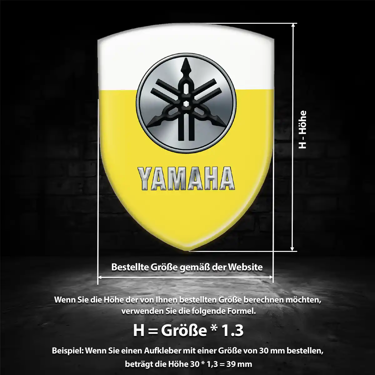 Yamaha Aufkleber Wappen Emblem Premium-Edition