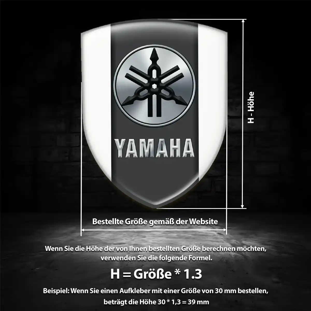 Yamaha Aufkleber Wappen Emblem Premiumqualität