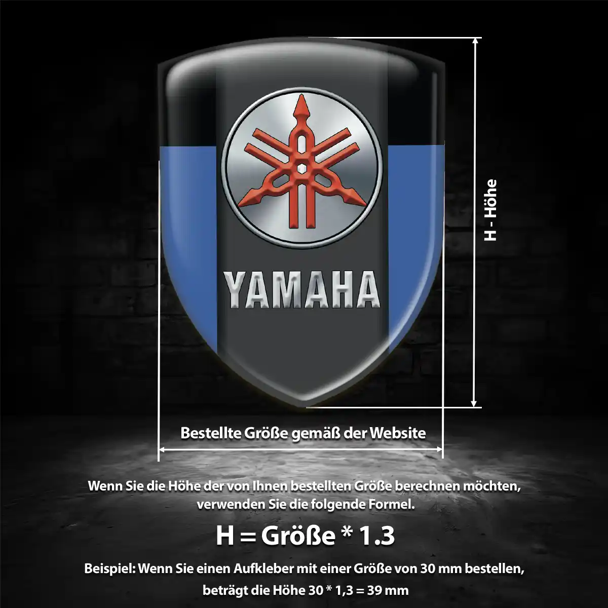 Yamaha Aufkleber Wappen Emblem Sonderedition