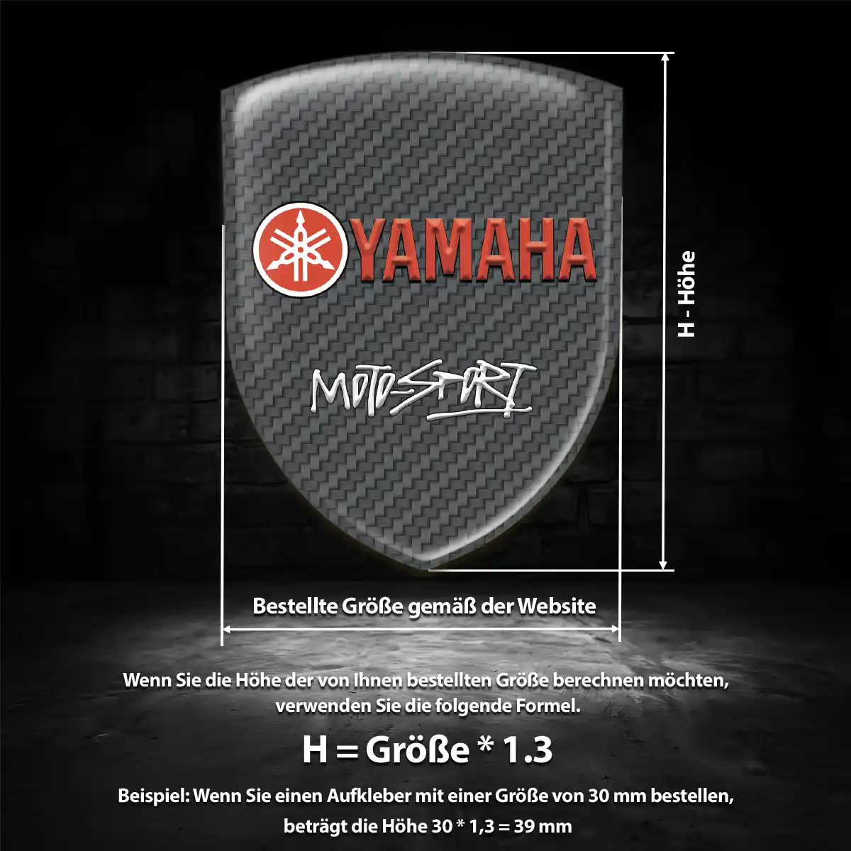 Yamaha Aufkleber Wappen Emblem Spitzenqualität