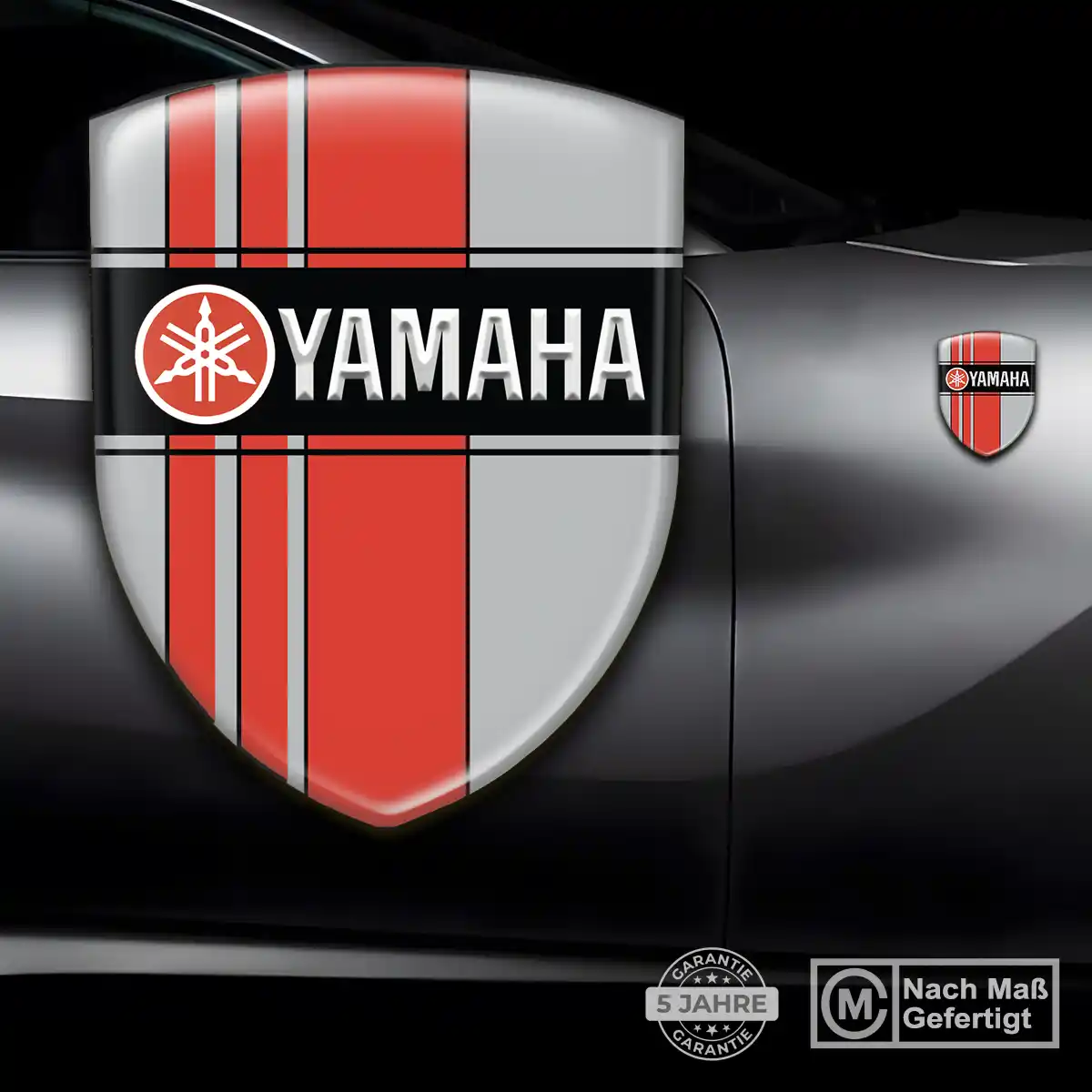 Yamaha Aufkleber Wappen Emblem Stilvolles Design