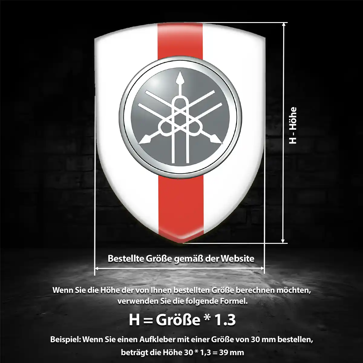 Yamaha Aufkleber Wappen Emblem Verlässliche Qualität