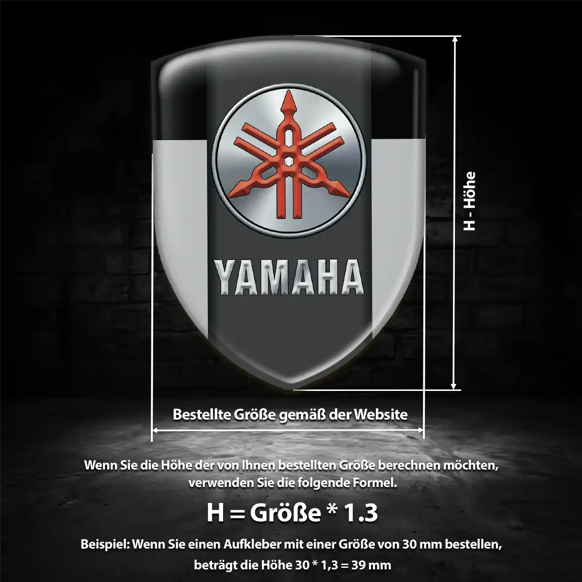 Yamaha Aufkleber Wappen Erstklassige Qualität