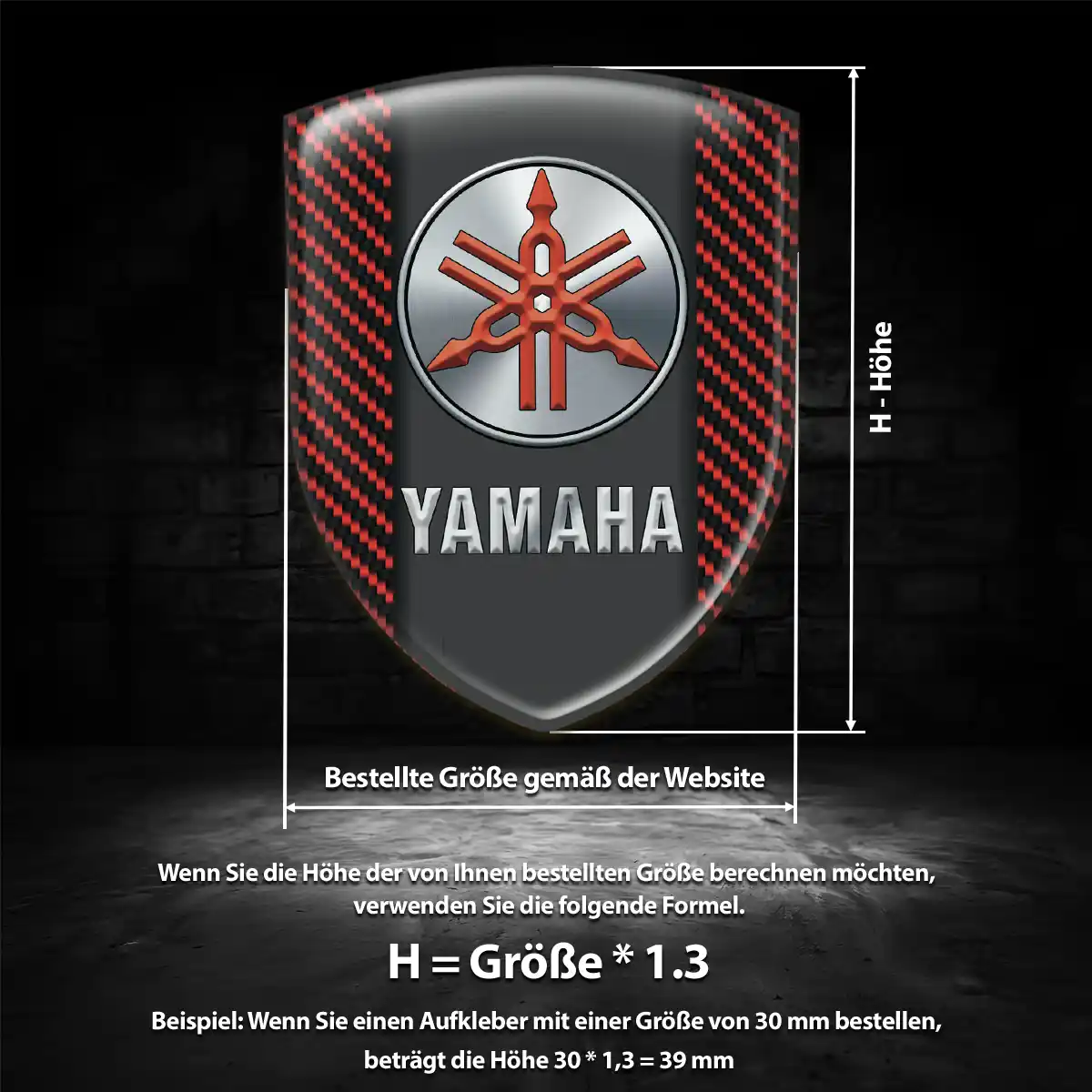 Yamaha Aufkleber Wappen Exklusiv-Edition
