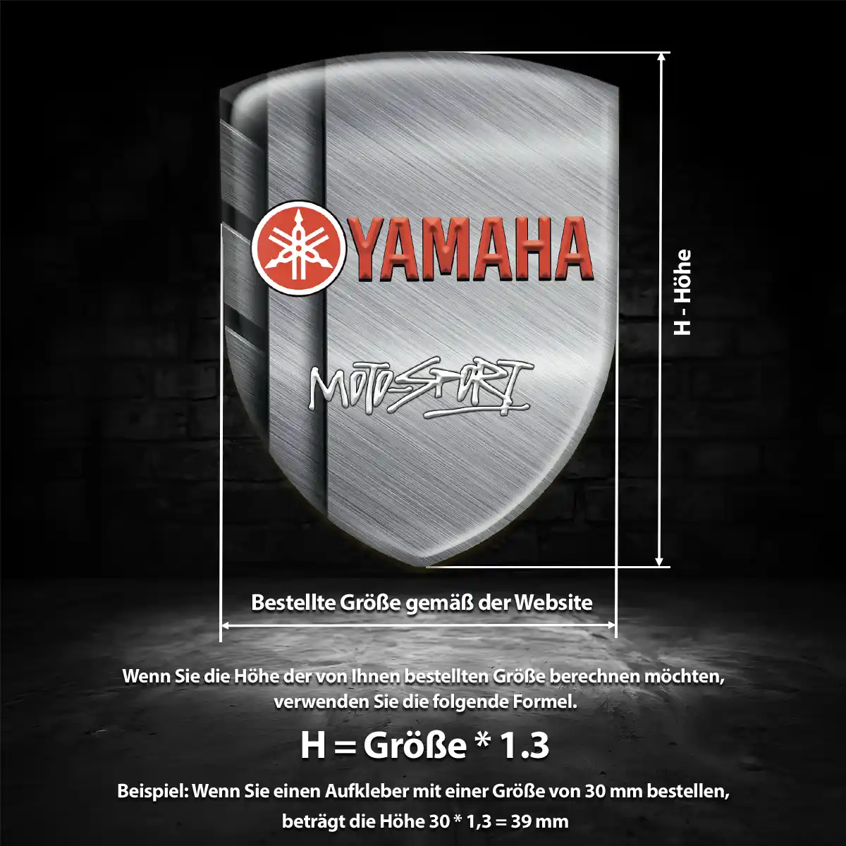 Yamaha Aufkleber Wappen Höchste Qualität